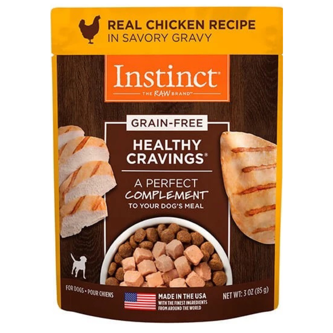 Instinct Pouch libre de granos, saludable, Receta de Pollo para Perros 85Grs.