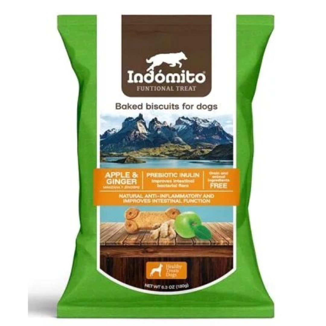 Indómito galletas manzana y jengibre 180G.